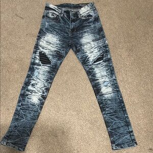 South Pole Blue Skinny Distressed Jeans